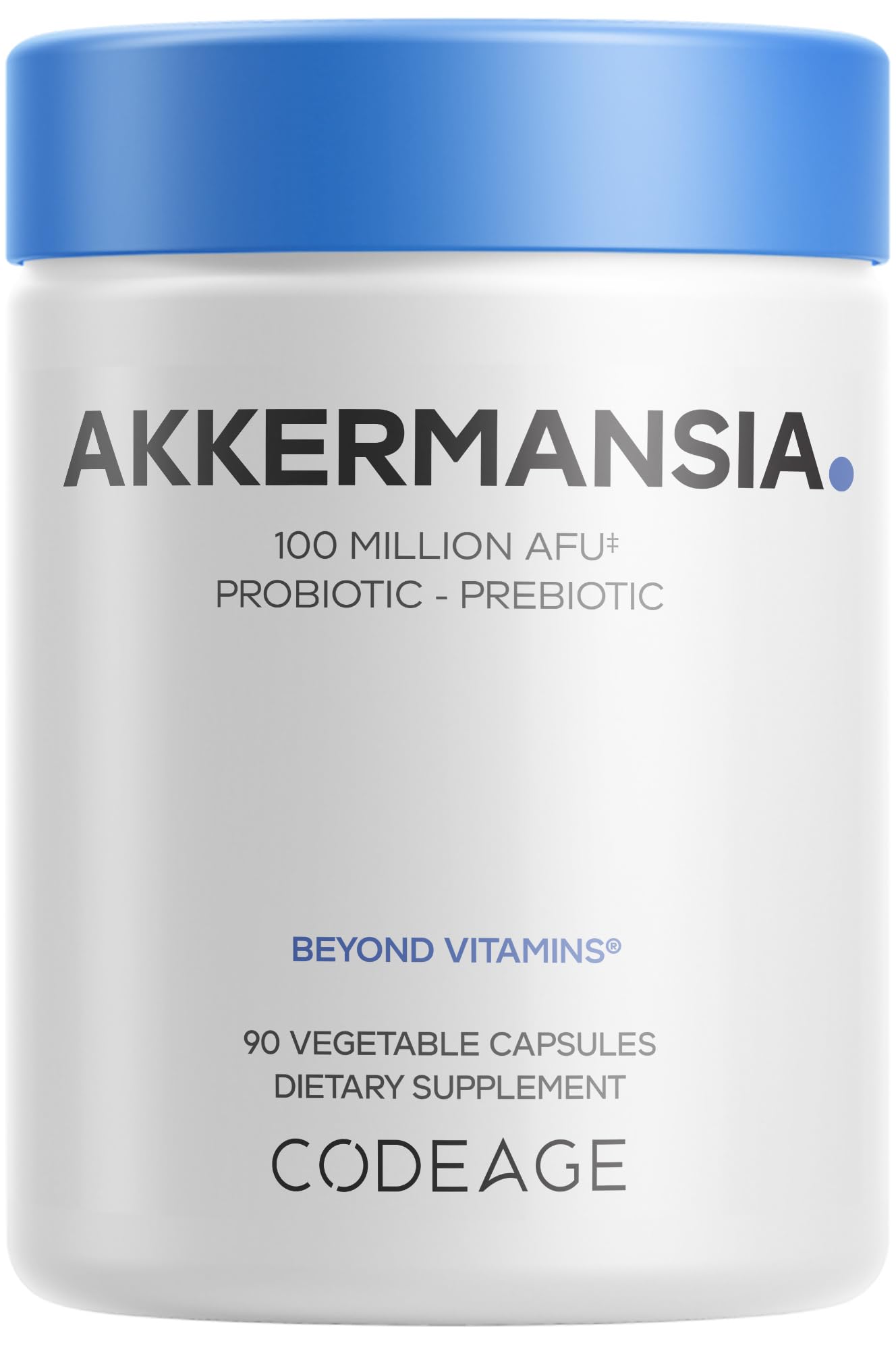 Codeage Akkermansia Muciniphila Probiotic Supplement - 3-Month Supply of Akkermansia & Chicory Inulin - Daily Synbiotic Probiotic Chicory Root - 100 Million AFUs - Gluten-Free - 90 Capsules Codeage buy supplements canada