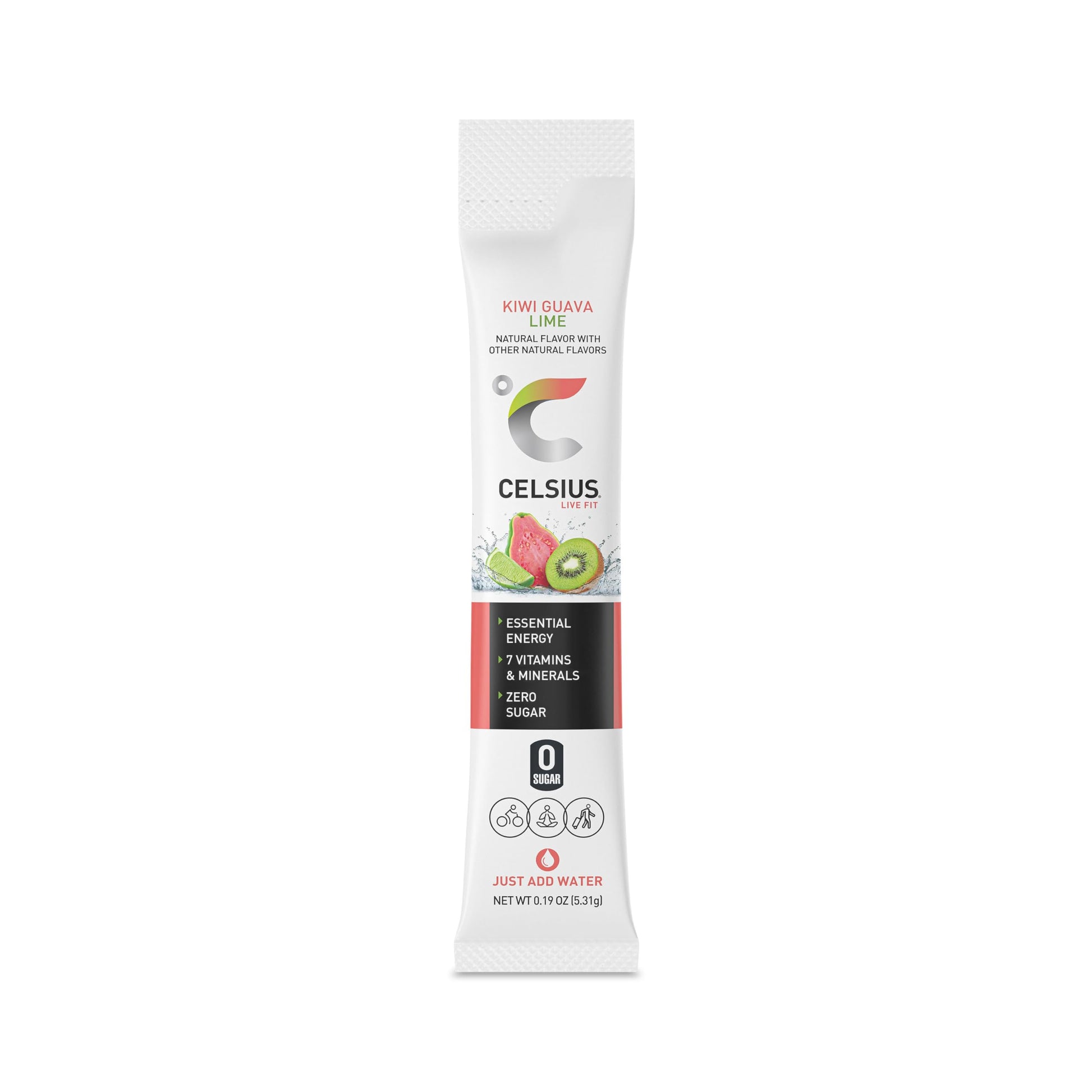 CELSIUS Kiwi Guava Lime On-the-Go Powder Stick Packs, Zero Sugar , 14 Count (Pack of 1) CELSIUS buy supplements canada