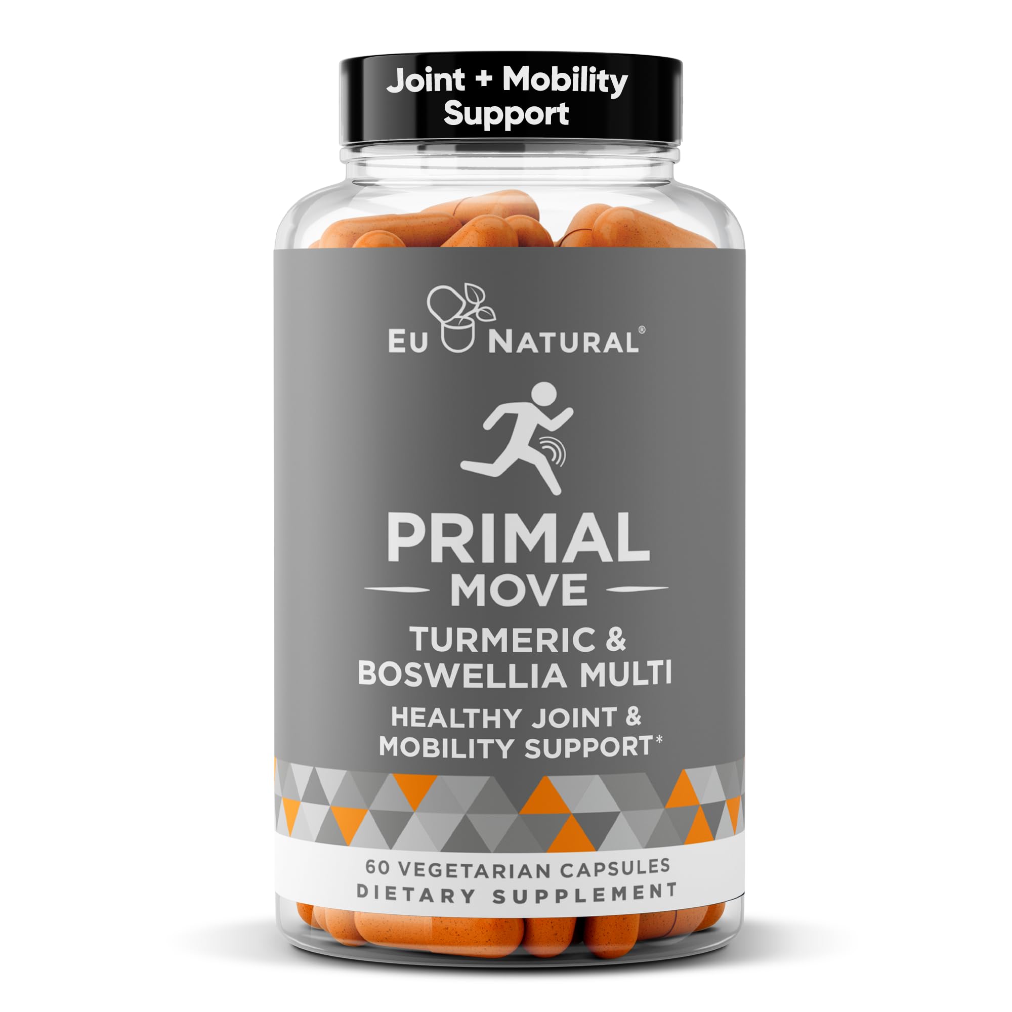 Primal Joint & Mobility Support - Advanced Joint Support Supplement for Women and Men - Turmeric, Boswellia, Ginger and Boron for Whole-Body Flexibility, Joint Health & Comfort - 60 Veg Soft Capsules Eu Natural buy supplements canada