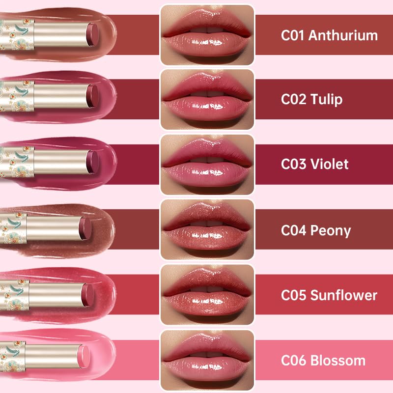 CATKIN Glossy Lip Balm Ultra Hydating Glow Lip Tinted Jelly Plump Melting Balm Shea Butter Repair Soothing For Dry Lips Dewy Finished 0.12 oz C05 SUNFLOWER Catkin buy supplements canada