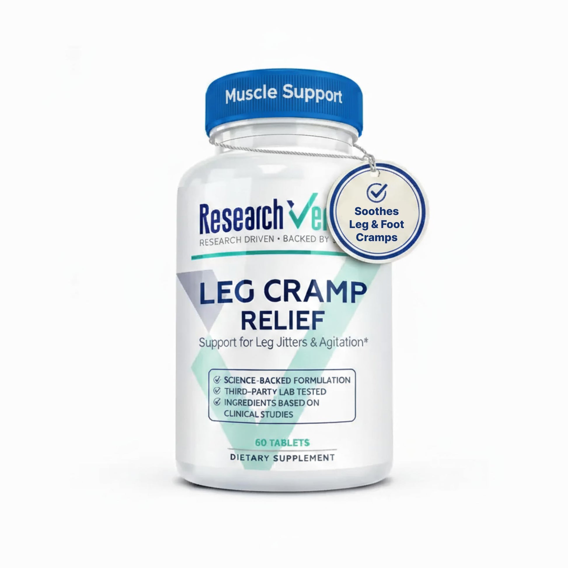 Research Verified Leg Cramps - Magnesium, B Vitamins, Ginger, Chamomile, BioPerine - Circulation Support - Vegan - 1 Month Supply Research Verified buy supplements canada