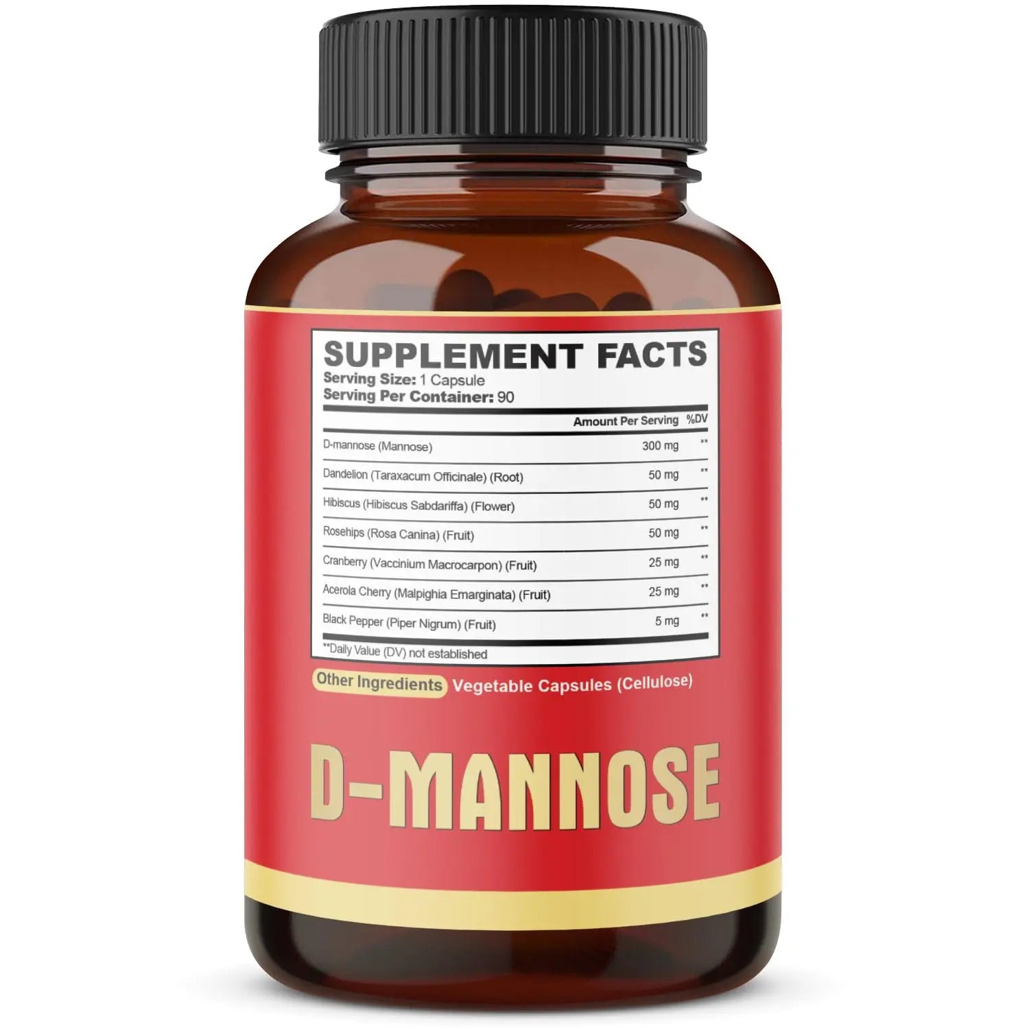 agobi D-Mannose Capsules - 7 Herbs with Cranberry, Dandelion, Hibiscus and More - Support Flush Impurities and Urinary Tract Health - 90 Vegan Capsules 3-Month Supply agobi buy supplements canada