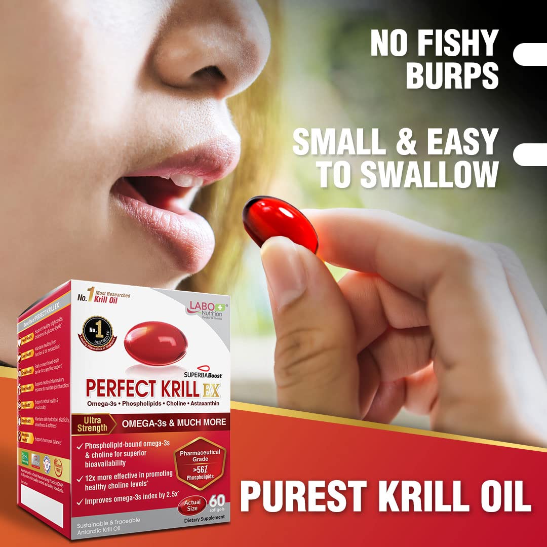 LABO Nutrition Perfect Krill EX, The Purest Ultra Strength Antarctic Krill Oil, Highest Phosph LABO Nutrition buy supplements canada