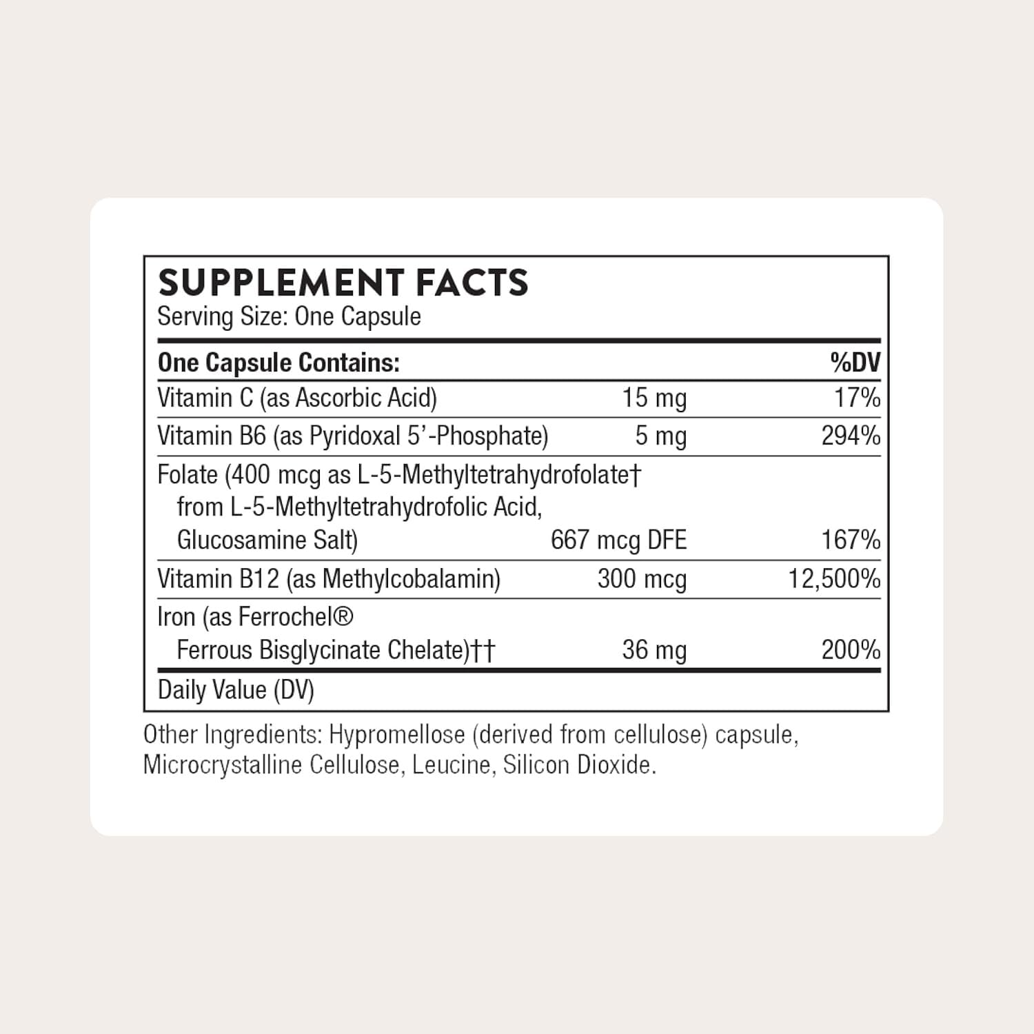 THORNE - Advanced Iron Complex (Formerly Ferrasorb) - Complete Blood Support Formula* - Elemental Iron, Folate, B and C Vitamins for Optimal Absorption - Gluten, Dairy & Soy-Free - 60 Servings THORNE buy supplements canada