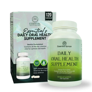 Essential Sprays Daily Oral Health Supplement - 30 Servings - Dentist Formulated Advanced Holistic Approach with L-Lysine, Niacin, Thiamin, & Vitamins for Men & Women Essential Sprays buy supplements canada