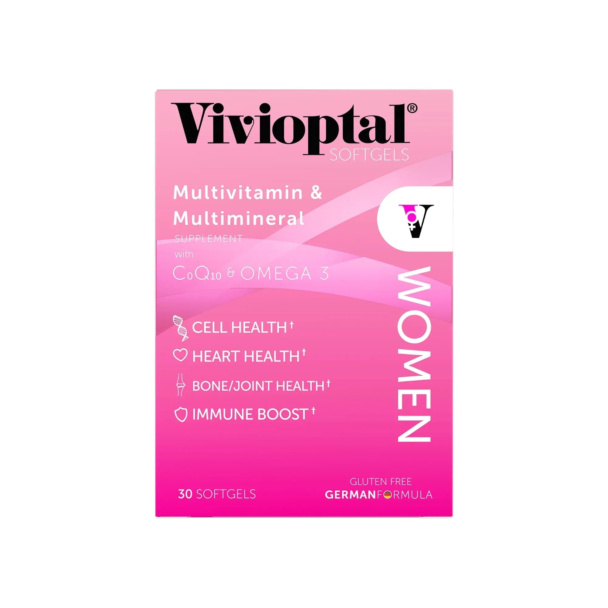 Vivioptal Women, 30 Capsules, CoQ10 & Omega-3, Multivitamin & Multimineral, Gluten Free, German Formula Vivioptal Vitamins buy supplements canada
