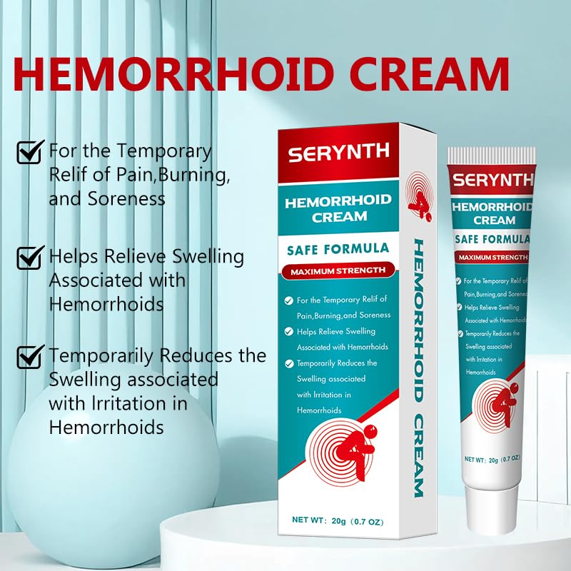 SERYNTH Hemorrhoid and Anal Fissure Ointment, Hemorrhoid Treatment, Fast Relief from Swelling, Pain, Itching, Burning (20g) SERYNTH buy supplements canada