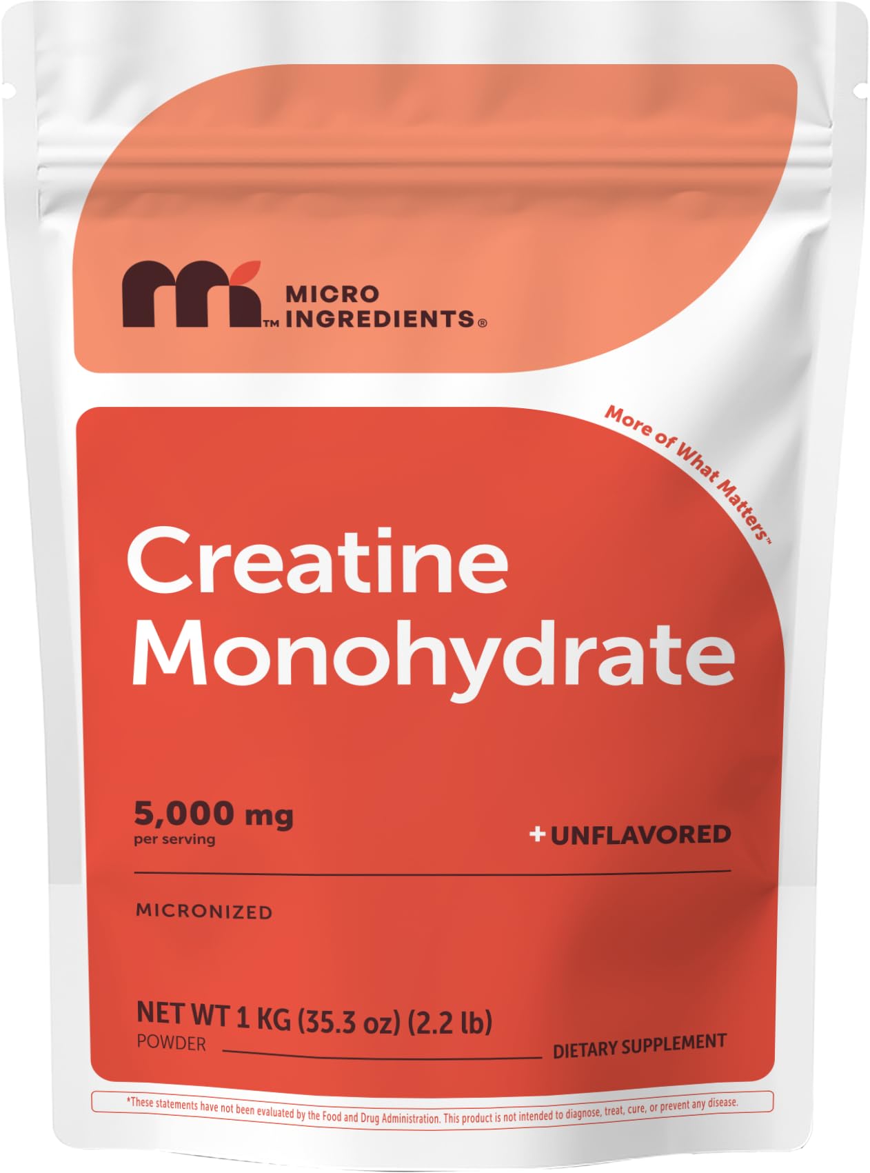 Micro Ingredients Creatine Monohydrate Powder 1 kg (2.2 Lbs), 5000mg Per Serv, Micronized Creatine Powder, Unflavored, No Filler, Keto & Vegan, Easy Dissolve, Pre Workout for Women & Men* Micro Ingredients buy supplements canada