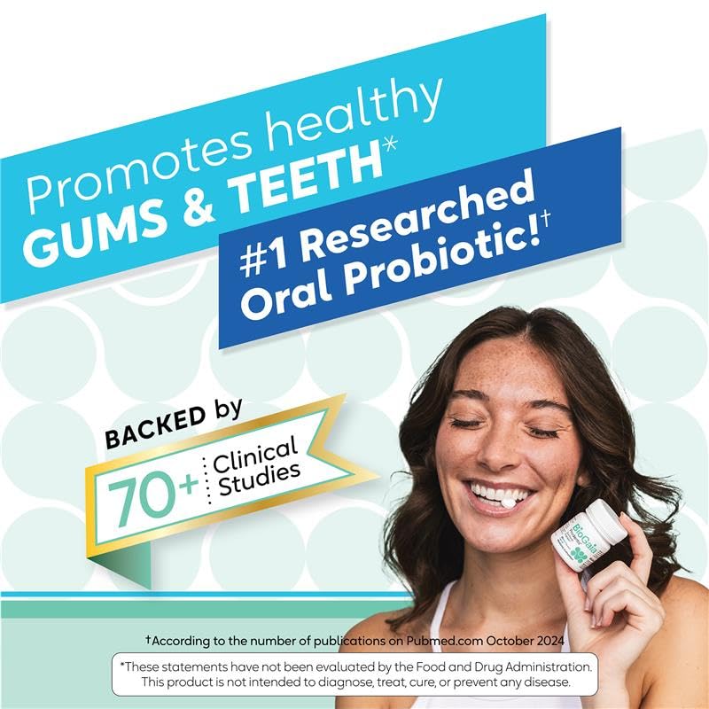 BioGaia Prodentis | Oral Probiotics | Promotes Healthy Gums & Teeth | Defends Against Bad Breath & Dental Problems | Improves Oral Health BioGaia buy supplements canada