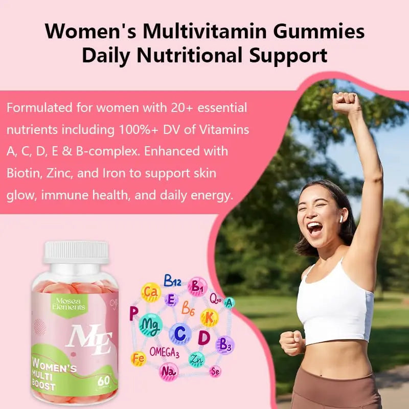 Methylated Multivitamin for Women Gummies，Inositol, Folate, Vitamins A C D3 E B12 K2, Herbal & Mineral Blend, Daily Vegan Gummy MOSEA ELEMENTS buy supplements canada