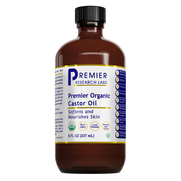 Premier Research Labs Organic Castor Oil for Face - Cold Pressed 100% Pure Castor Oil for Hair Growth, Skin & Body, Hexane Free - 8 Oz Bottle Premier Research Labs buy supplements canada
