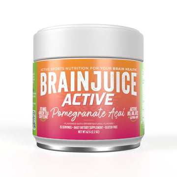 BrainJuice Nootropics Brain Support Supplement, Gluten Free Powder for Energy and Focus, Pre Workout w/Alpha GPC, Vitamin B & Organic Green Tea Extract Caffeine, Active Pomegranate Acai, 15 Servings BrainJuice buy supplements canada