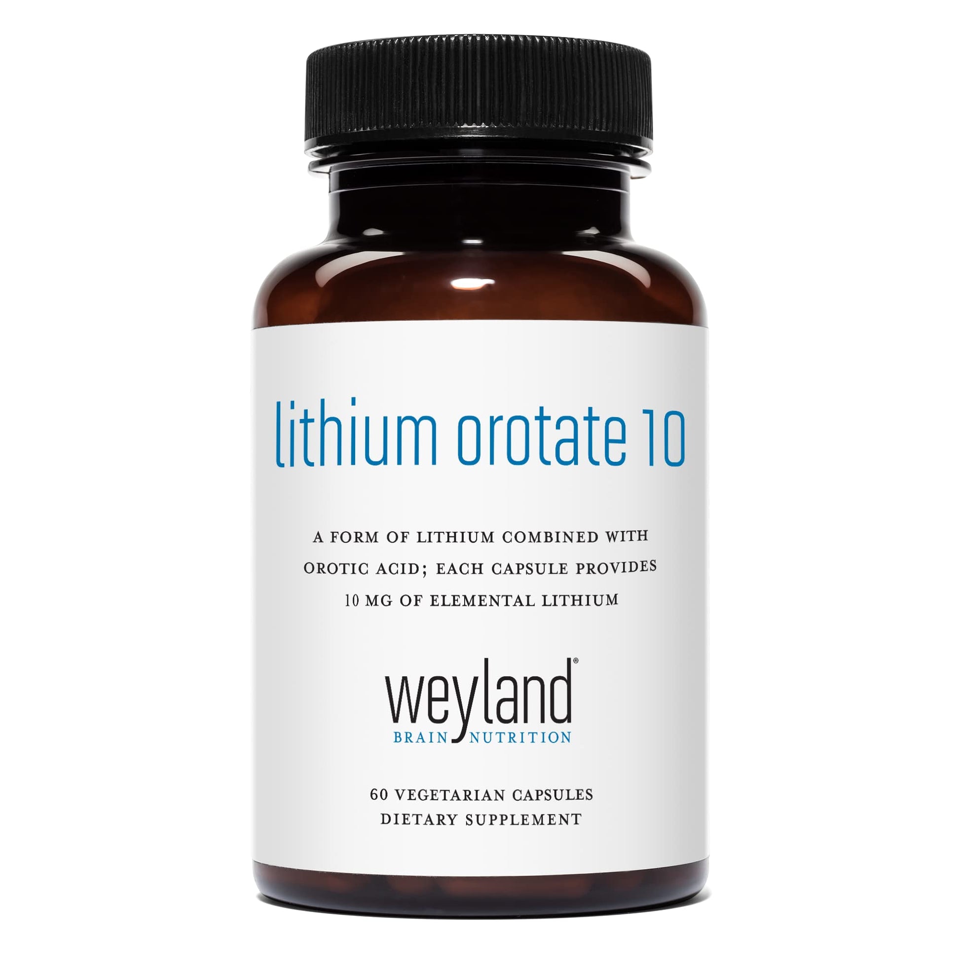 Weyland Brain Nutrition: Lithium Orotate 10mg (1 Bottle), 60 Vegetarian Weyland Brain Nutrition buy supplements canada