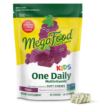 MegaFood Kids One Daily Multivitamin Soft Chews - Kids Vitamins with Vitamin B, Vitamin C, Vitamin D & Vitamin E - Age 4+, Vegetarian MegaFood buy supplements canada