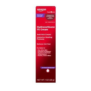 Amazon Basic Care Maximum Strength Anti-Itch Cream, Hydrocortisone 1 Percent Intensive Healing Formula, 1 ounce (Pack of 1) Amazon Basic Care buy supplements canada