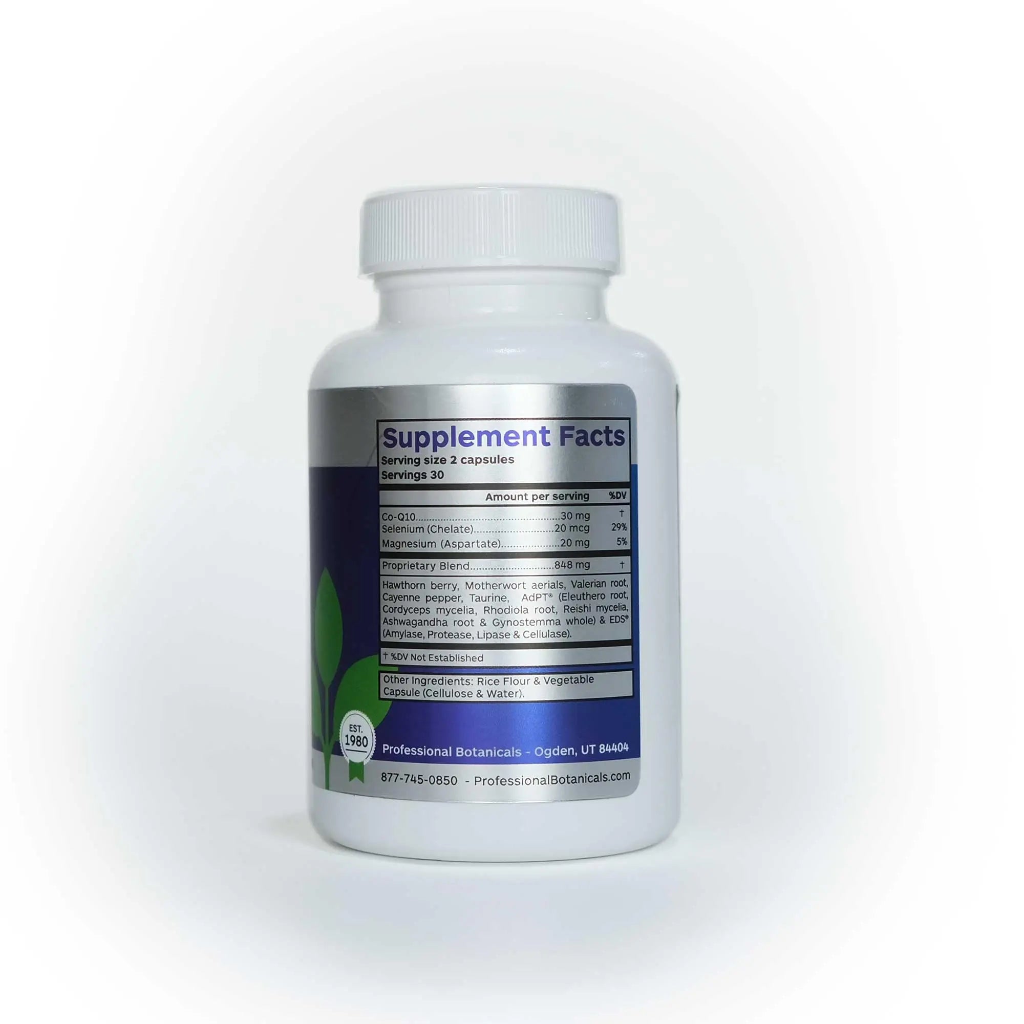 Professional Botanicals Cardio-CoQ CoQ10 - Vegan Formulated Coenzyme Q10 with Hawthorne Berry Valerian Root and Cayenne Pepper - 60 vegetarian capsules Professional Botanicals buy supplements canada