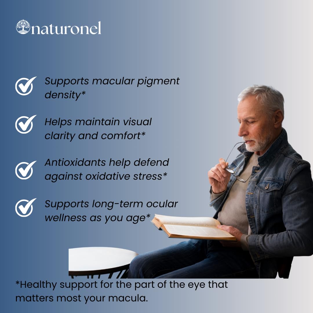 Naturonel Macular Support Formula – Vision & Eye Health with Lutein, Zeaxanthin, Bilberry, Eyebright & Antioxidants | Non-GMO, Made in USA, GMP Certified – 60 Capsules, 30 Day Supply (1) Naturonel buy supplements canada