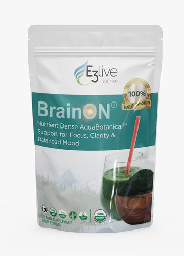 BrainON - Premium Brain Nutrition Blend for Cognitive Support - 60 Gram E3LIVE buy supplements canada