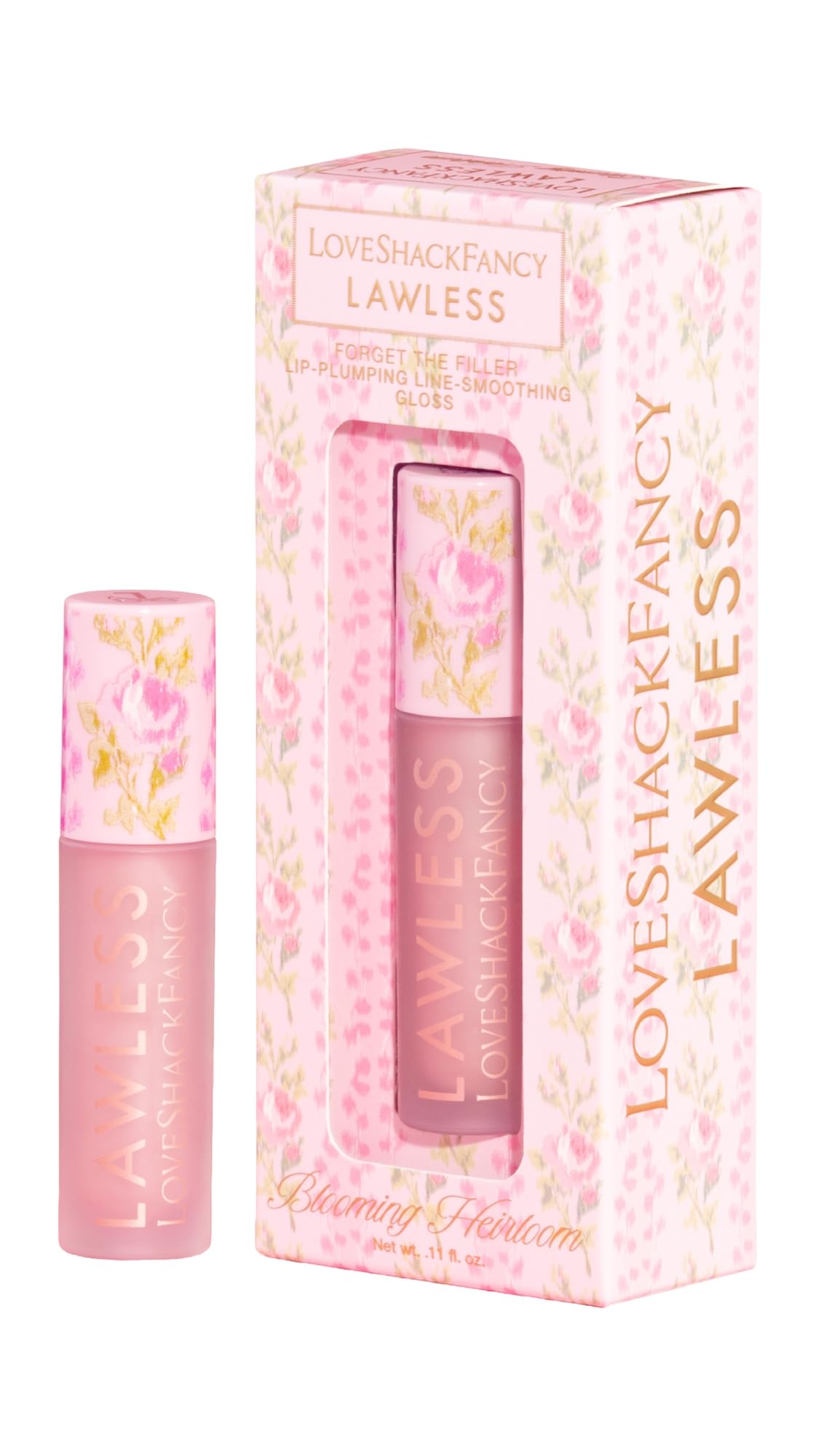 Lawless Women's x LoveShackFancy Forget The Filler Lip Plumping Gloss, Blooming Heirloom, Pink, 0.11 Ounce Lawless buy supplements canada