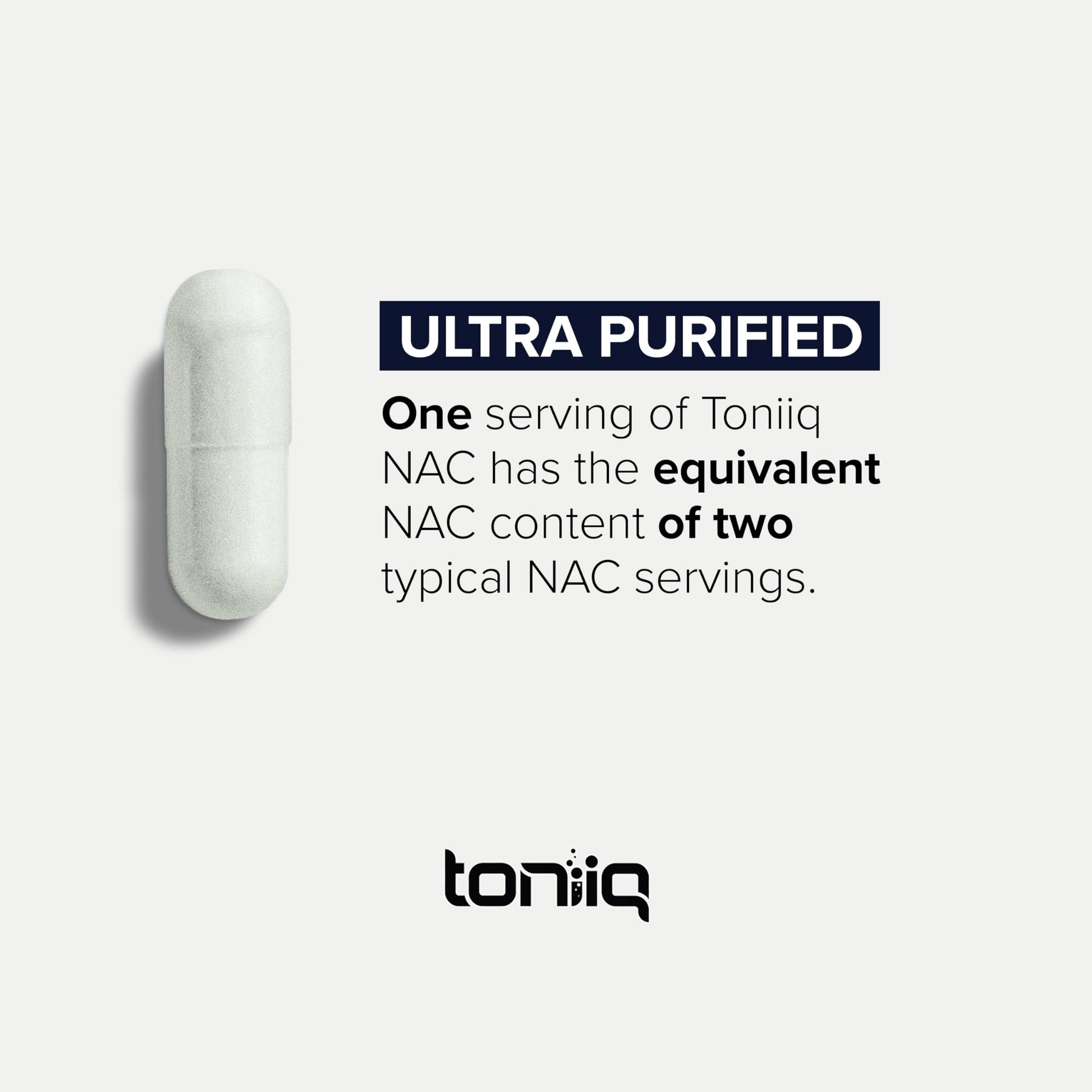 Toniiq 1300mg NAC - 4 Month Supply - Min. 98%+ Tested Purity - Ultra High Strength Bioavailable NAC Cysteine Supplement - 240 Vegetarian N Acetyl Cysteine Toniiq buy supplements canada