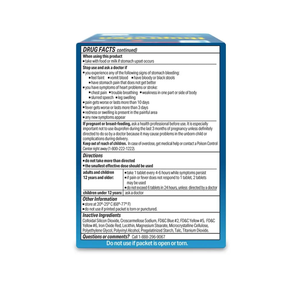 Globe Ibuprofen Tablets, 200 mg, Pain Reliever and Fever Reducer, for Headache, Muscular Aches, Arthritis, Backache and More 50 Packets of 2 Tablets Each,100 Tablets Trifecta Pharmaceuticals USA buy supplements canada