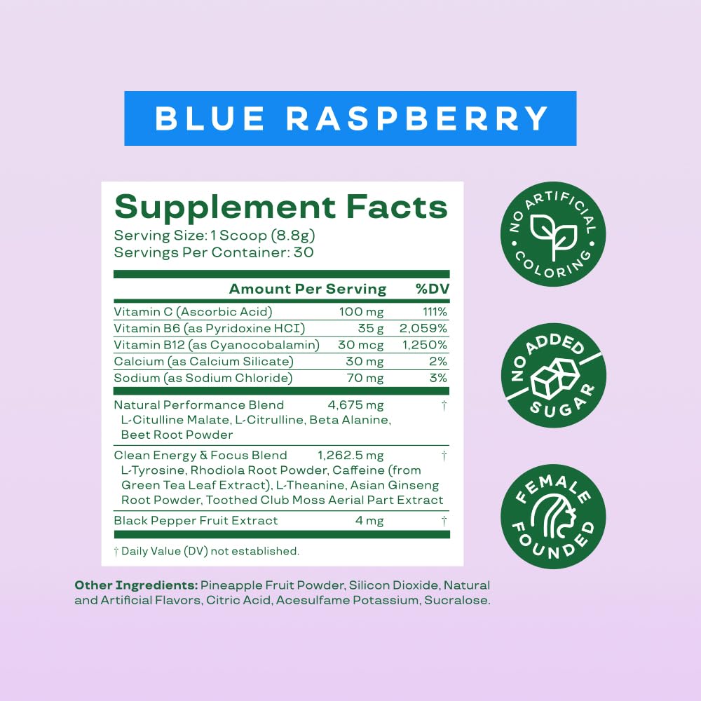 Bloom Nutrition High Energy Pre Workout Powder (Blue Raspberry) - Amino Energy Bloom Nutrition buy supplements canada