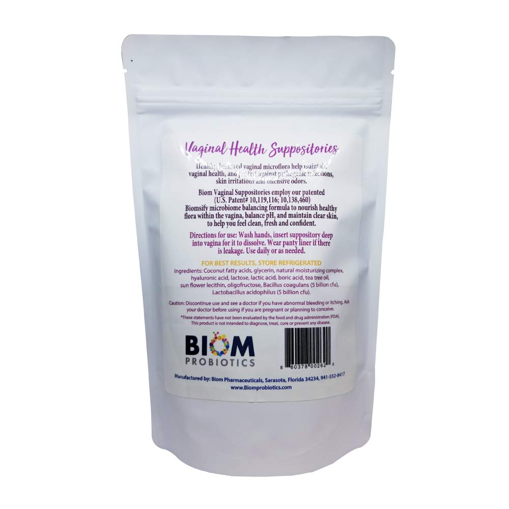 Biom Probiotics Prebiotics Boric acid Suppositories . Feminine Health Probiotic for Infections & pH Essentials VEGAN,PARABEN-FREE (10) Biom Probiotics buy supplements canada
