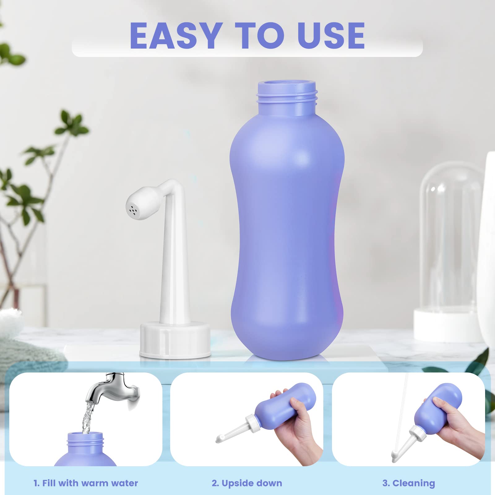 450ml Peri Bottle Postpartum for Feminine Care, 2 Pack Portable Travel Bidet for Toilet, Perineal Bottle VicnKioH buy supplements canada