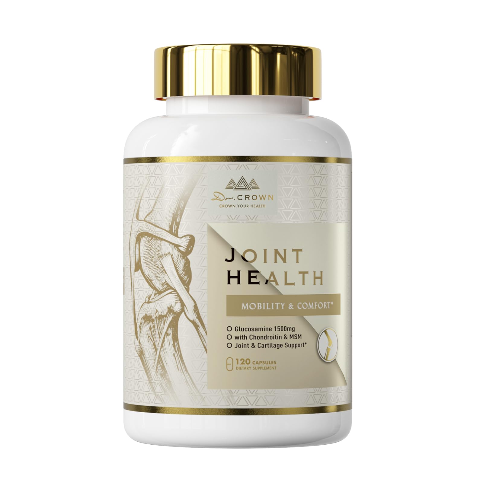 DR. CROWN Joints Health Suppplement, Glucosamine Chondroitin MSM - Joint Support Supplement for Women and Men with Turmeric, MSM &Boswellia, for Cartilage, Joint Health and Flexibility - 120 Capsules DR. CROWN buy supplements canada