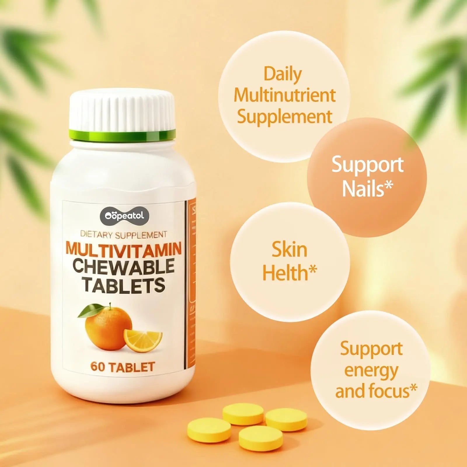 Oopeatol Multivitamin for Adults with Vitamin C, D3 & B Vitamins | Daily Increase Body Protection, Energy & Bone and Joint Equilibrium and Health | Oopeatol buy supplements canada