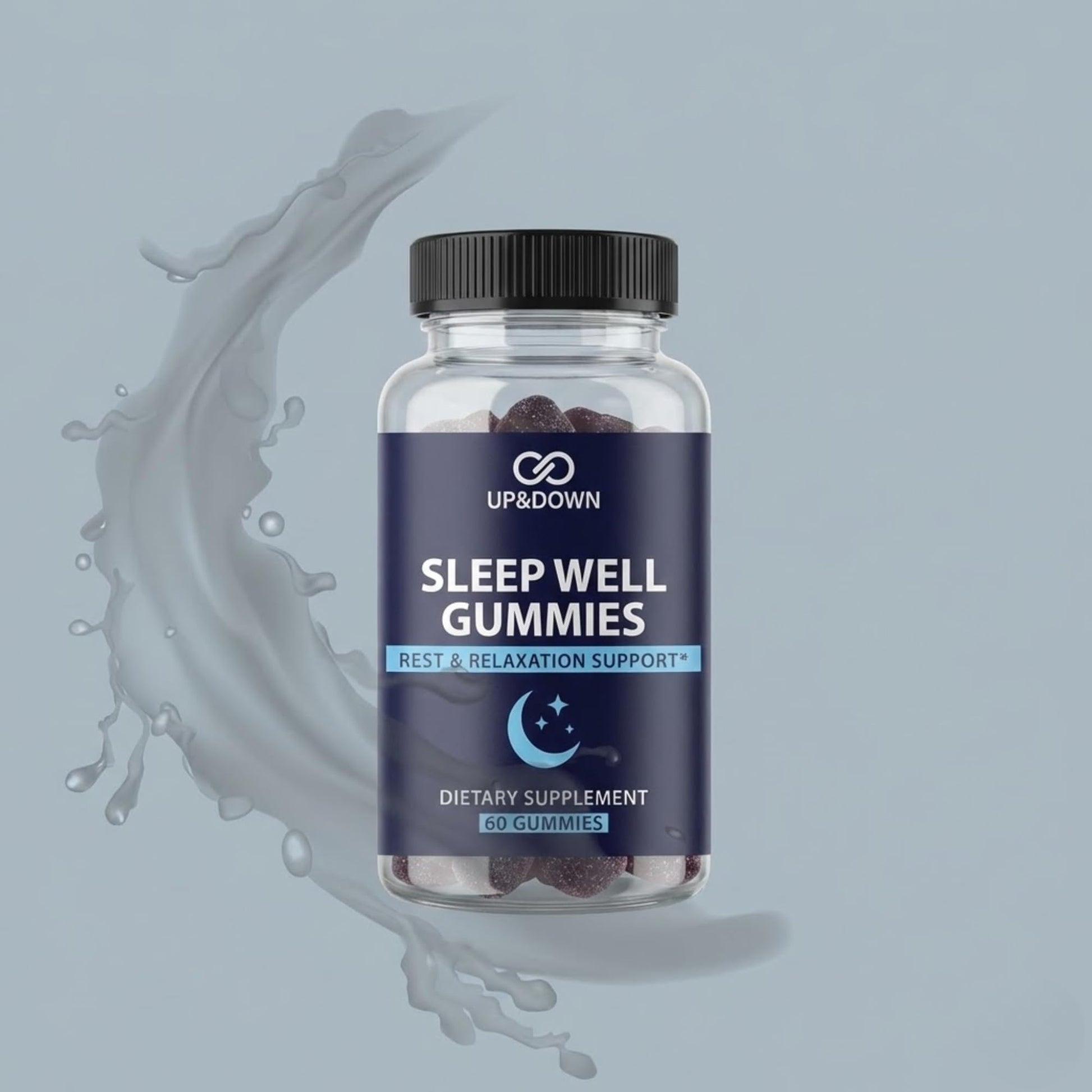 Up&Down Supplements Sleep Well Gummies | Deeper Sleep, Relaxation, Rest & Recovery Support | Melatonin, Vitamin B6 & Passionflower | Made in USA | Vegan, Non-GMO, Gluten Free | 60 Sleep Gummies Up&Down Supplements buy supplements canada