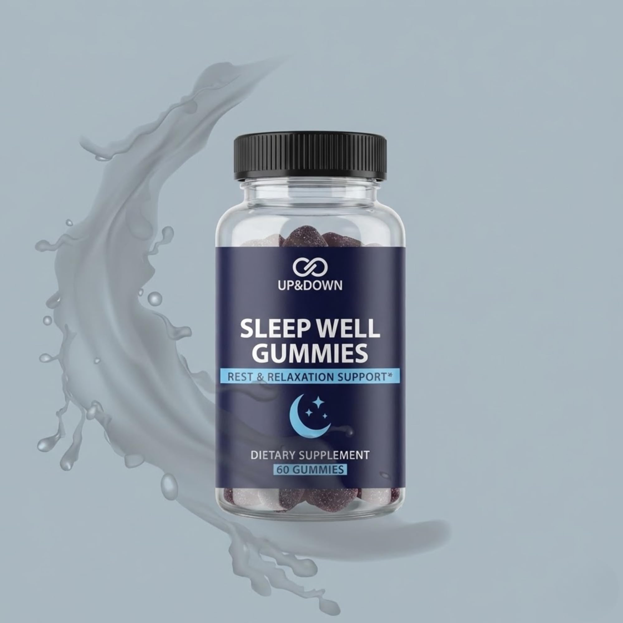 Up&Down Supplements Sleep Well Gummies | Deeper Sleep, Relaxation, Rest & Recovery Support | Melatonin, Vitamin B6 & Passionflower | Made in USA | Vegan, Non-GMO, Gluten Free | 60 Sleep Gummies Up&Down Supplements buy supplements canada