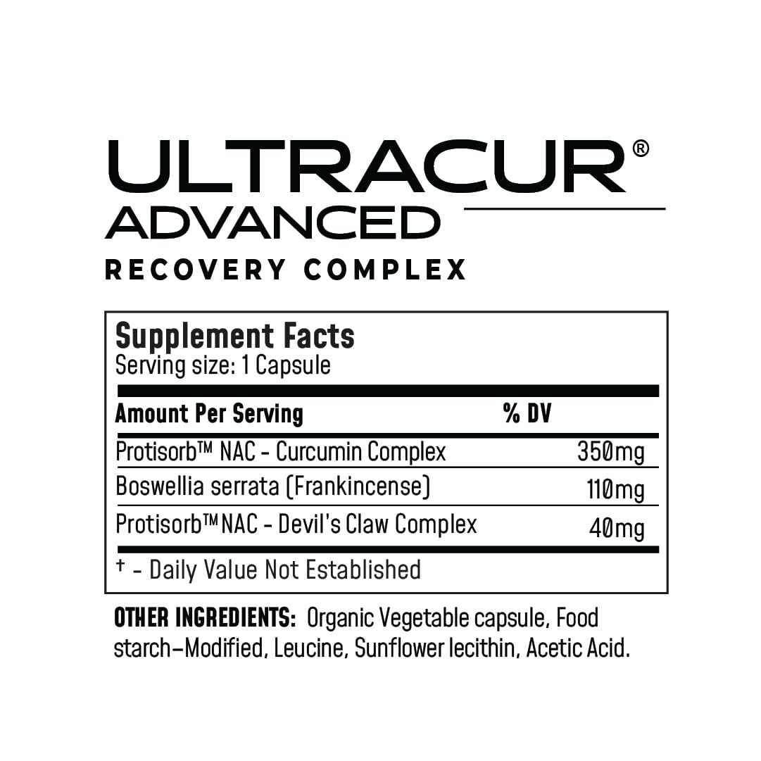 UltraCur Advanced Joint Support Supplement with High Absorption Curcumin - Extra Strength Protisorb Liquid Protein Scaffold - Supports Mobility & Flexibility with Devils Claw & Boswellia - 60 Capsules UltraCur buy supplements canada