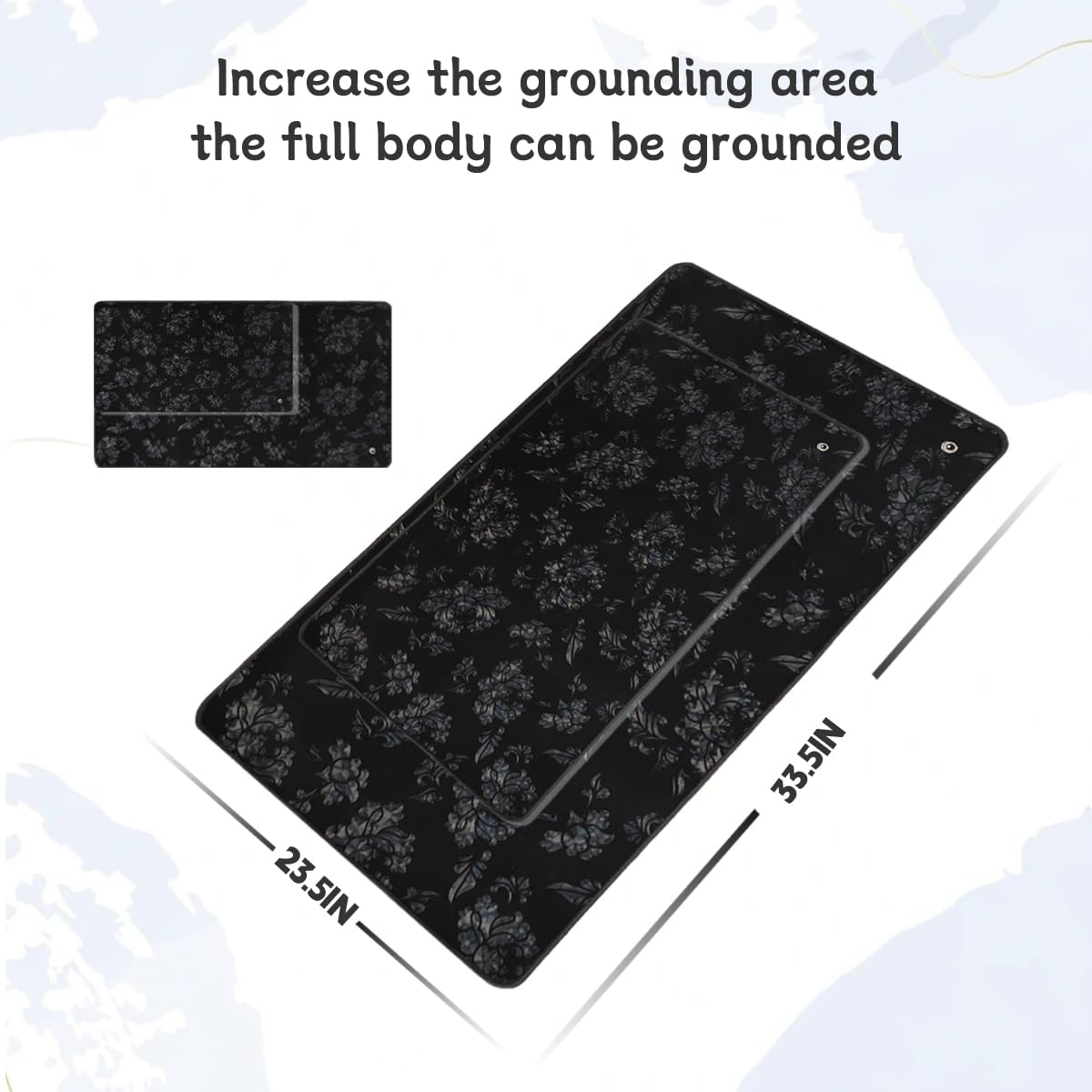 LOSUVERO Grounding Mat for Bed, 33.5x23.5Floral Printed Grounding Pad for Health Therapy, Efficient Sleep LOSUVERO buy supplements canada