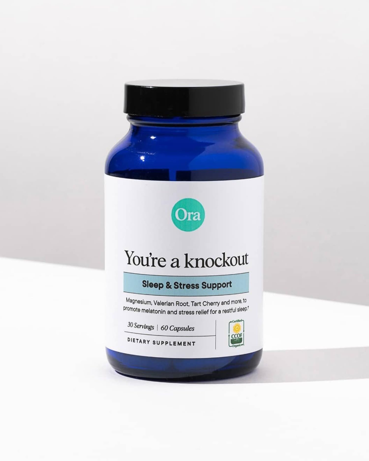 Ora Organic Natural Sleep Aid Supplement Stress Support Calming Herbal Blend with Melatonin from Tart Cherry - Includes Magnesium Citrate, Valerian Root, and Lemon Balm - 1 Month Supply, 60 Capsules Ora Organic buy supplements canada