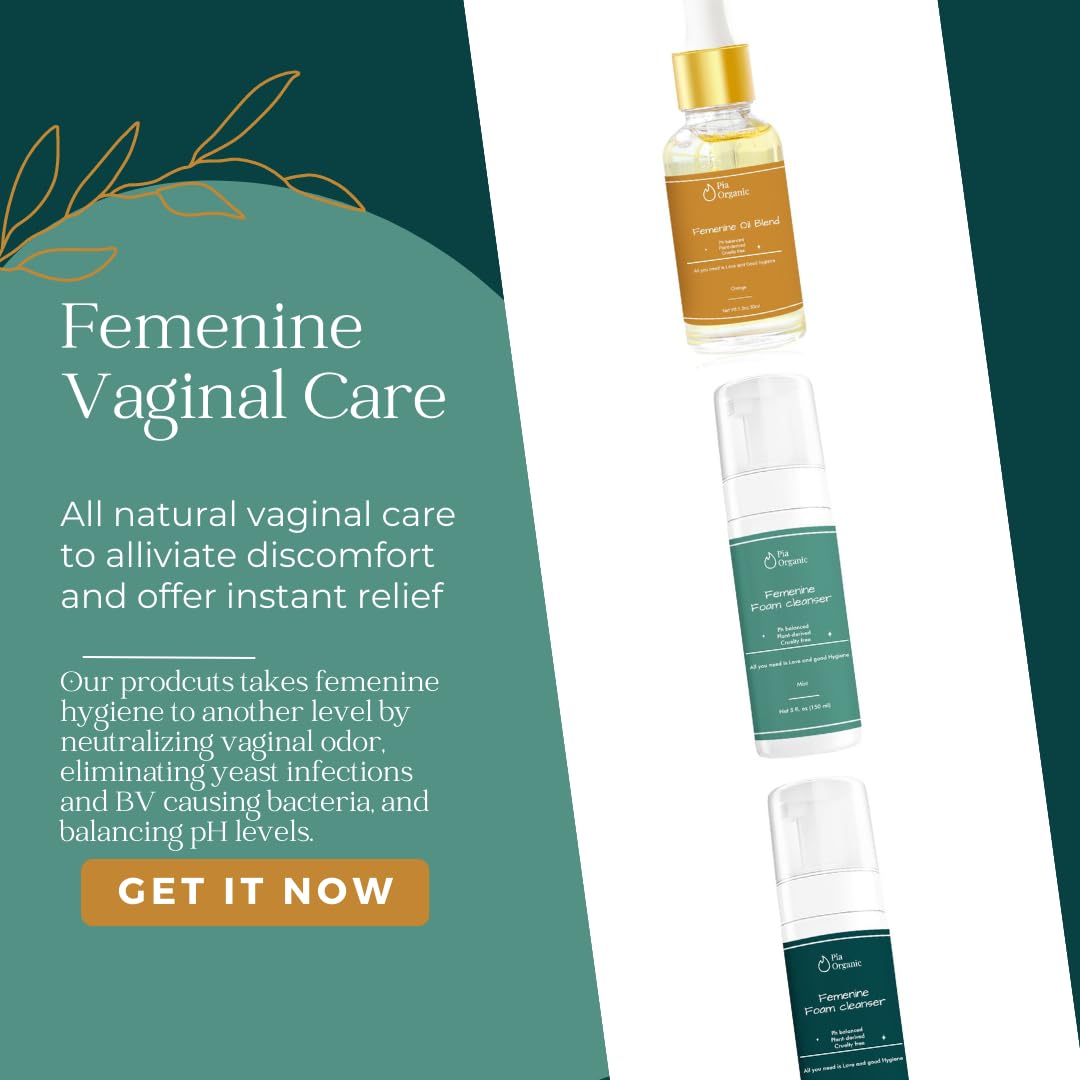 Pia Organic Mint Feminine Foam Cleanser Organic wormwood/olive leaf, Foaming PH Balance Feminine Wash Pia Organic buy supplements canada
