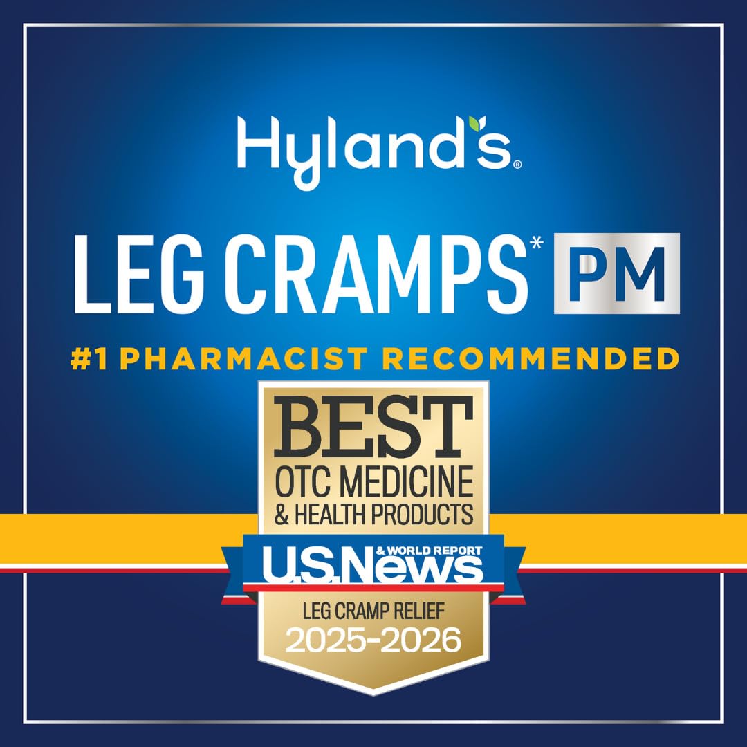 Hyland's Leg Cramps PM, Relief of Nighttime Leg, Calf, and Foot Cramps, 50 Quick-Dissolving Tablets 4-Pack (200 Total) Hyland's buy supplements canada