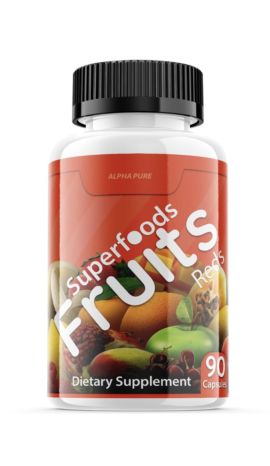 Alpha Pure Superfoods Reds Fruits and Greens 180 Capsules Vegetables Fruits and Veggies Superfood | Natural Balance of 90 Fruit Capsules, 90 Veggie Capsules for Men, Women Vitamins and Minerals Alpha Pure buy supplements canada