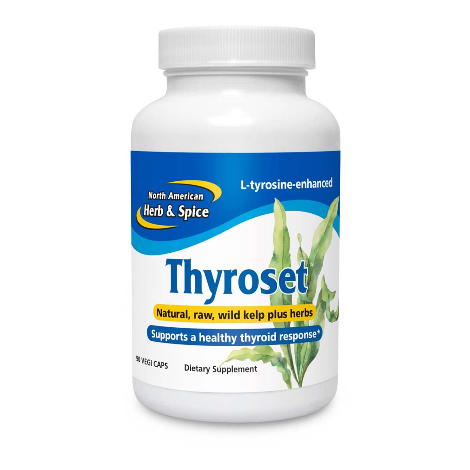 NORTH AMERICAN HERB & SPICE Thyroset - 90 Capsules - Wild Kelp & Herbs Blend - Healthy Thyroid Support - Contains Trace Minerals, Natural Iodine, Antioxidants & Amino Acids - 45 Servings NORTH AMERICAN HERB & SPICE buy supplements canada