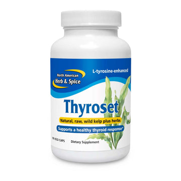NORTH AMERICAN HERB & SPICE Thyroset - 90 Capsules - Wild Kelp & Herbs Blend - Healthy Thyroid Support - Contains Trace Minerals, Natural Iodine, Antioxidants & Amino Acids - 45 Servings NORTH AMERICAN HERB & SPICE buy supplements canada