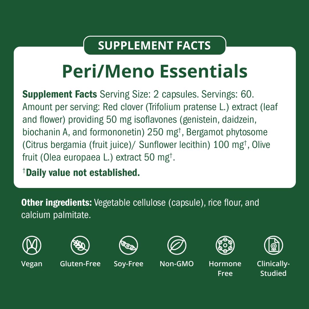 Semaine Peri/Menopause Essentials, 60 Ct. - Fuller Hair, No More Hot Flashes, Hormone Balance, Better Sleep & More - Clinically-Studied, Non-Hormonal Formula Semaine buy supplements canada