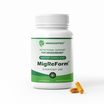 MigReForm – Doctor Formulated Nutritional Supplement and Migraine Wellness Support - Natural Migraine Health Formula with Magnesium, Vitamin B2 & CoQ10-60 Capsules for Women & Men Migraceutics buy supplements canada
