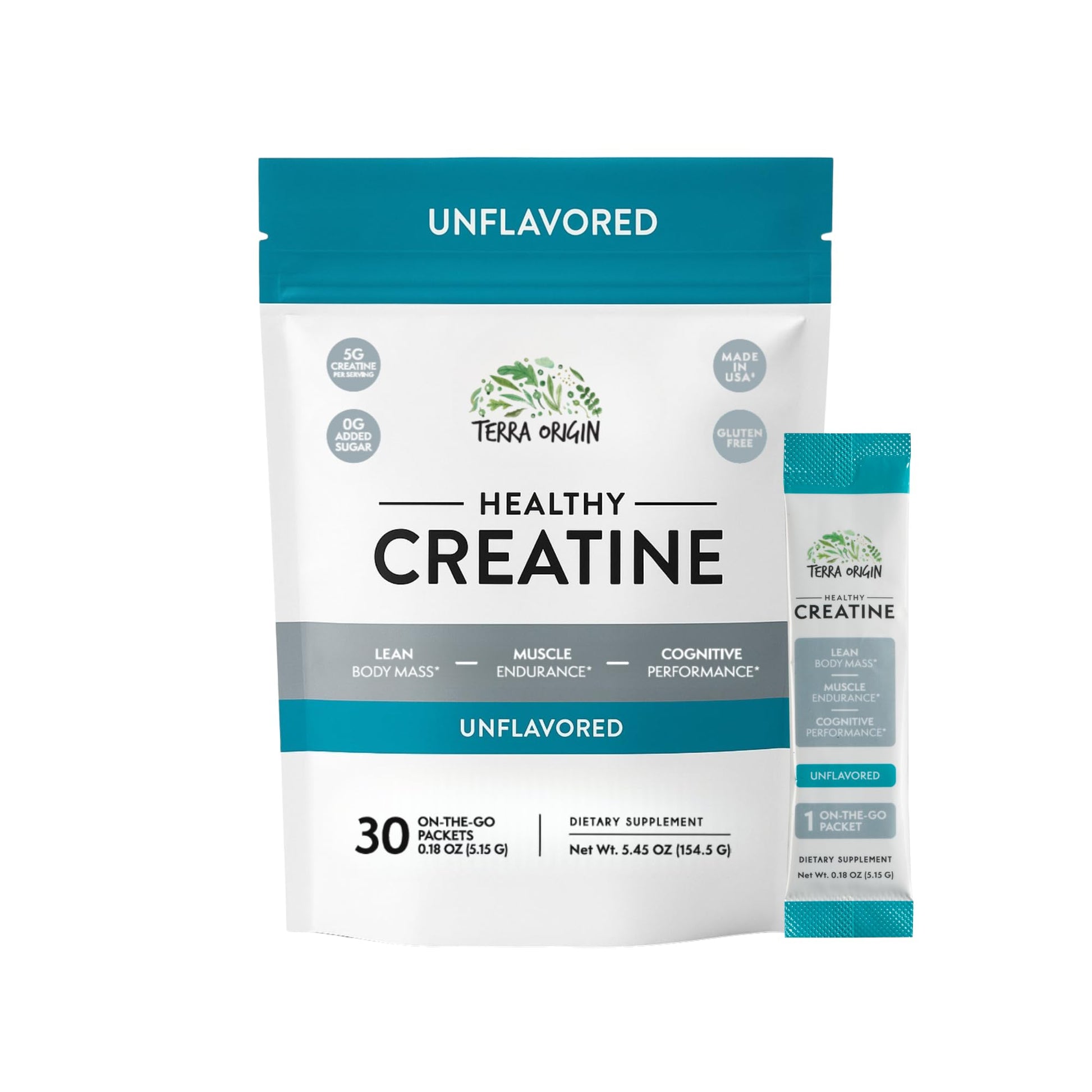 TERRA ORIGIN Healthy Creatine Micronized Monohydrate Powder | 30 Stick Packs | Support for Muscle and Cognitive Performance* | Supplement for Women and Men TERRA ORIGIN buy supplements canada
