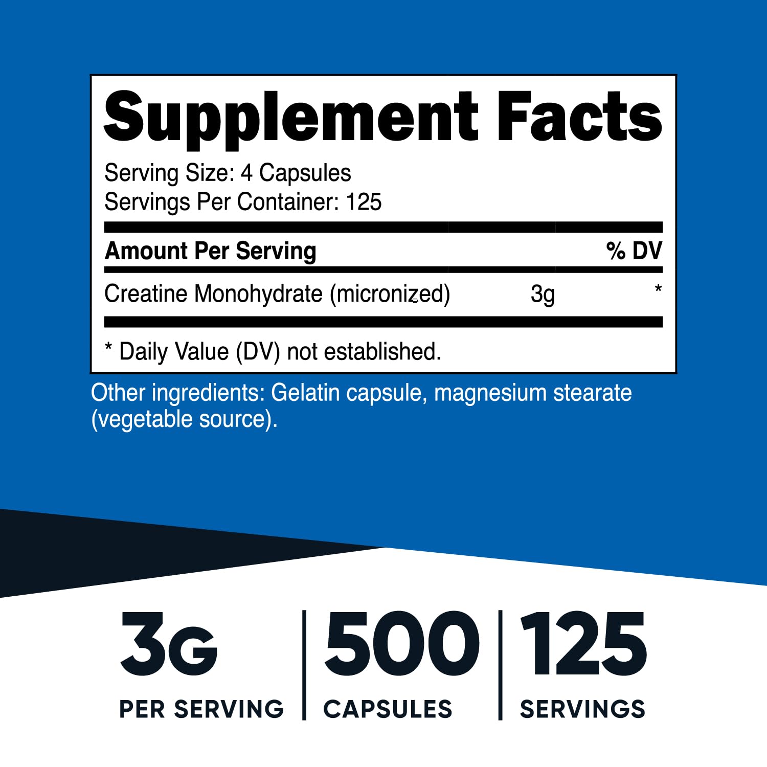 Nutricost Micronized Creatine Monohydrate 3,000mg 500 Capsules, 125 Servings Nutricost buy supplements canada