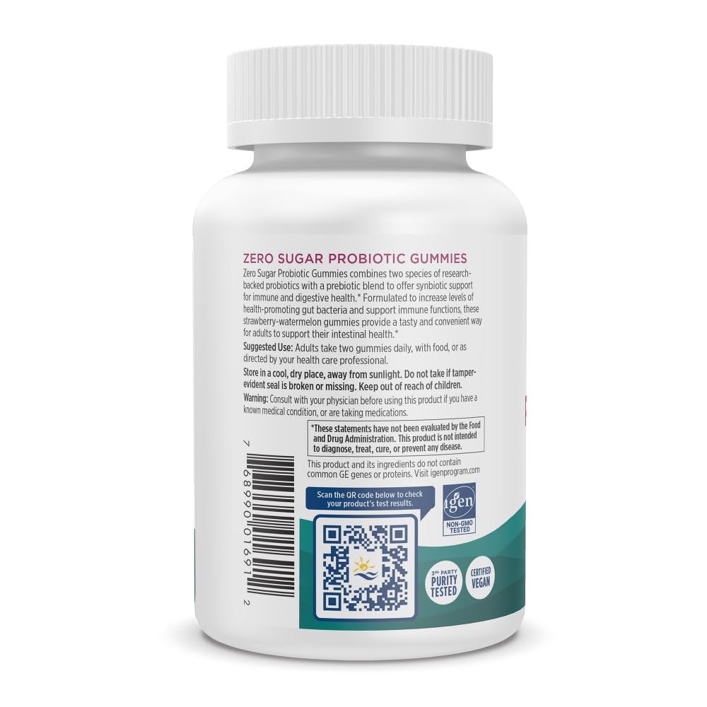 Nordic Naturals Zero Sugar Probiotic Gummies - Strawberry Watermelon Flavor - 40 Gummies - Supports Digestive Wellness & Immune Health - Non-GMO - Third Party Tested - Vegan - 20 Servings Nordic Naturals buy supplements canada