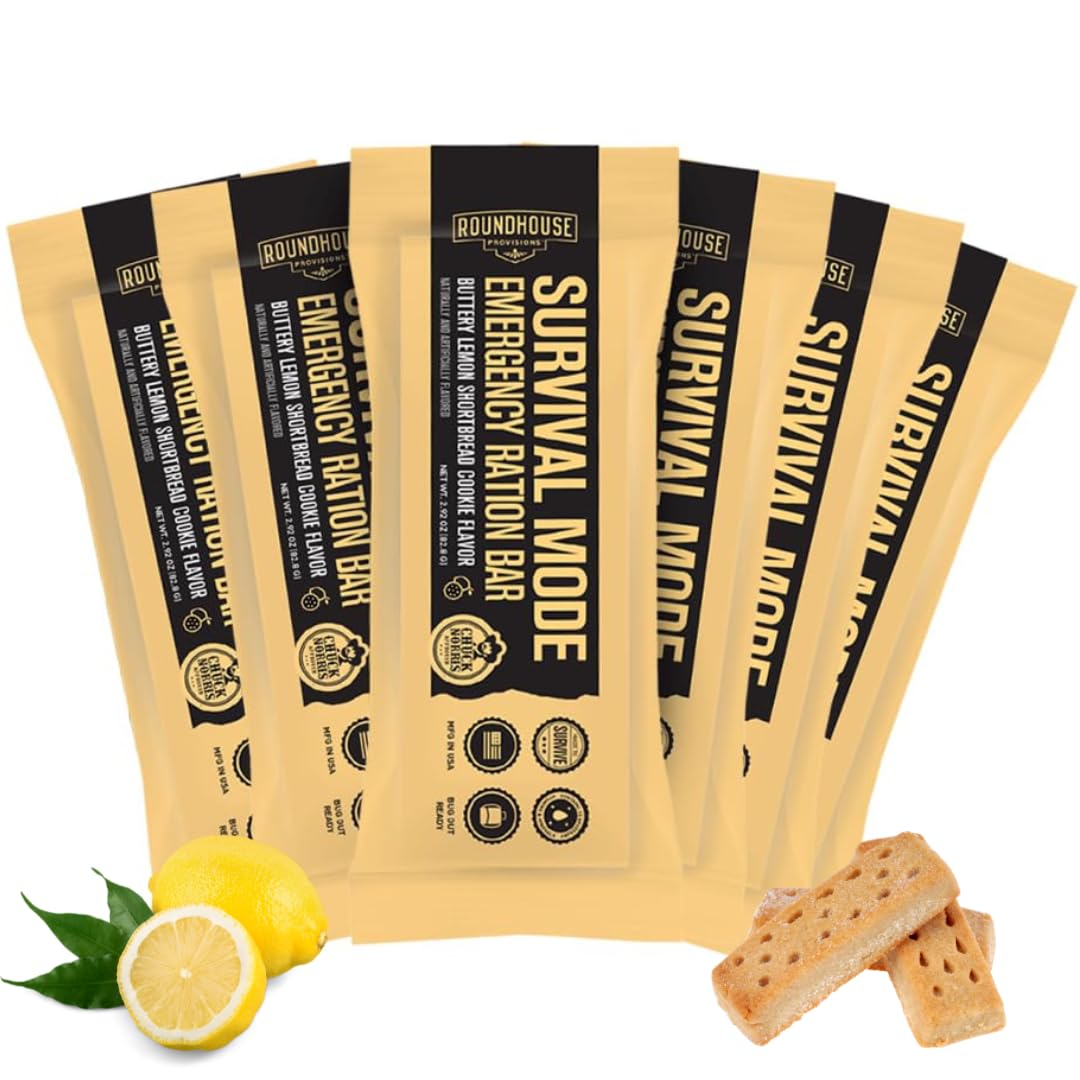 Roundhouse Provisions by Chuck Norris Emergency Food Bars - High Calorie Lemon Shortbread, 14 Vitamins & Minerals - Whole Grain Sorghum, 5-Year Shelf Life - Survival Rations for Crisis & Adventure ROUNDHOUSE PROVISION buy supplements canada