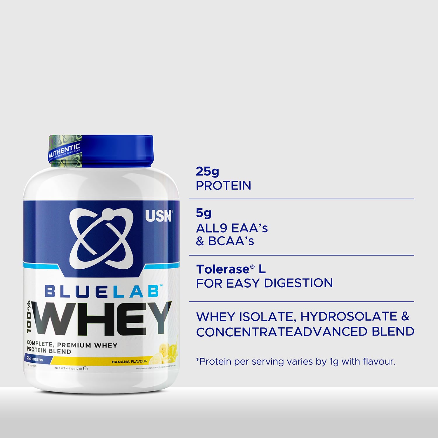 USN Blue Lab Whey Protein Powder: Banana - Whey Protein 2kg - Post-Workout USN buy supplements canada