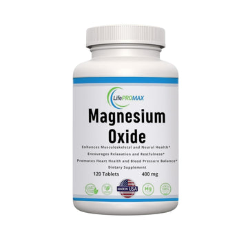 Magnesium 400mg [High Potency] Supplement – Magnesium Oxide for Immune Support, Muscle Recovery, Leg Cramps and Relaxation 120 Tablets LifePROMAX buy supplements canada