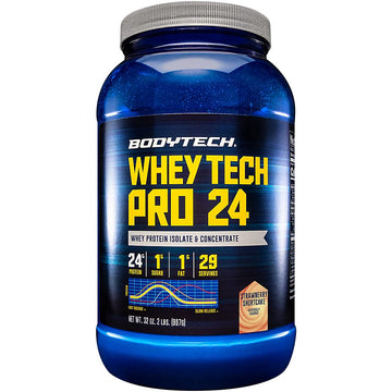 BODYTECH Whey Tech Pro 24 Protein Powder - Protein Enzyme Blend with BCAA's BODYTECH buy supplements canada