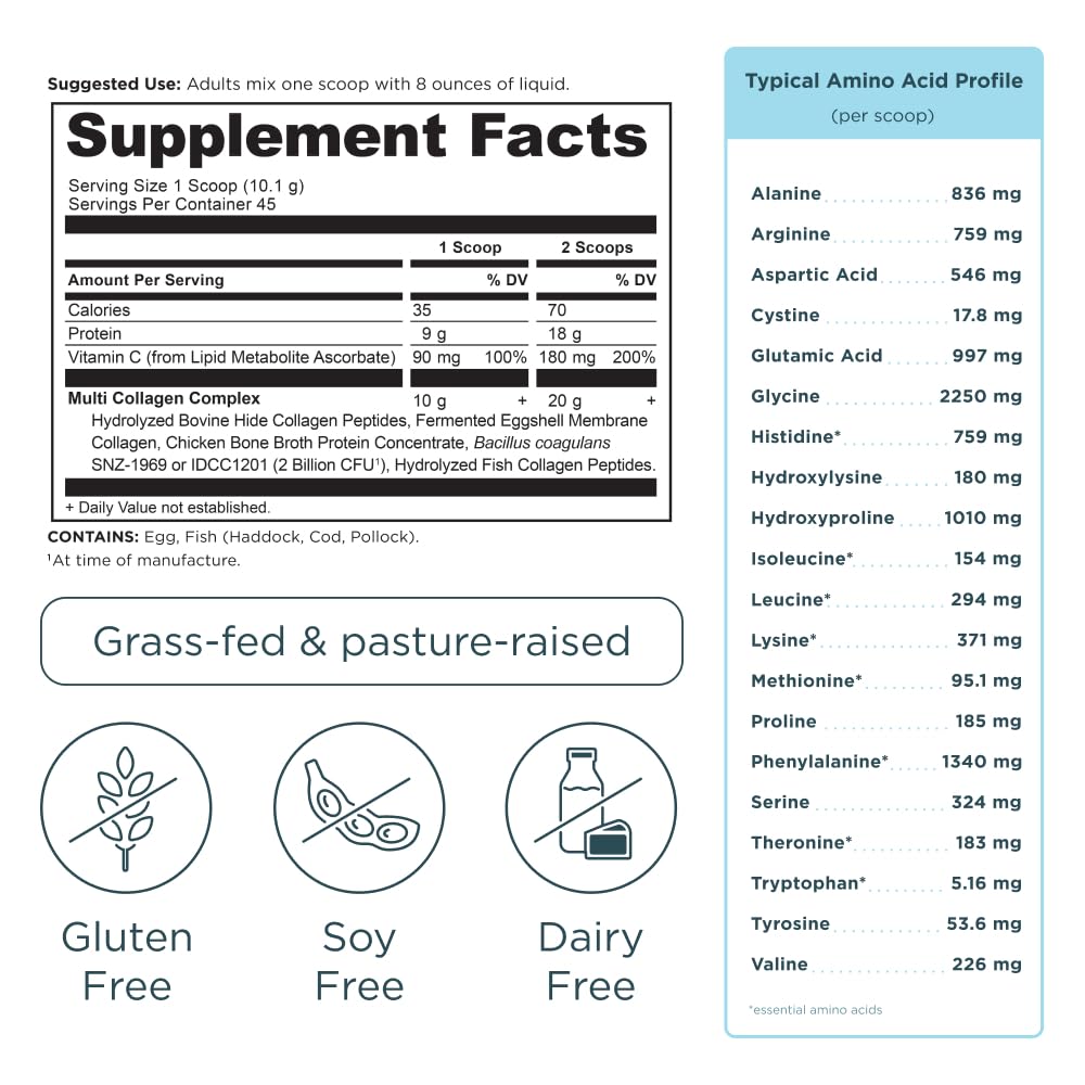 Ancient Nutrition Collagen Powder Protein with Probiotics, Unflavored Multi Collagen Protein with Vitamin C, 45 Servings, Hydrolyzed Collagen Peptides Supports Skin and Nails, Gut Health, 16oz Ancient Nutrition buy supplements canada